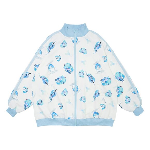 ACDC RAG x Hatsune Miku Forever White Blue Jersey Oversized Jacket - Picture 1 of 10